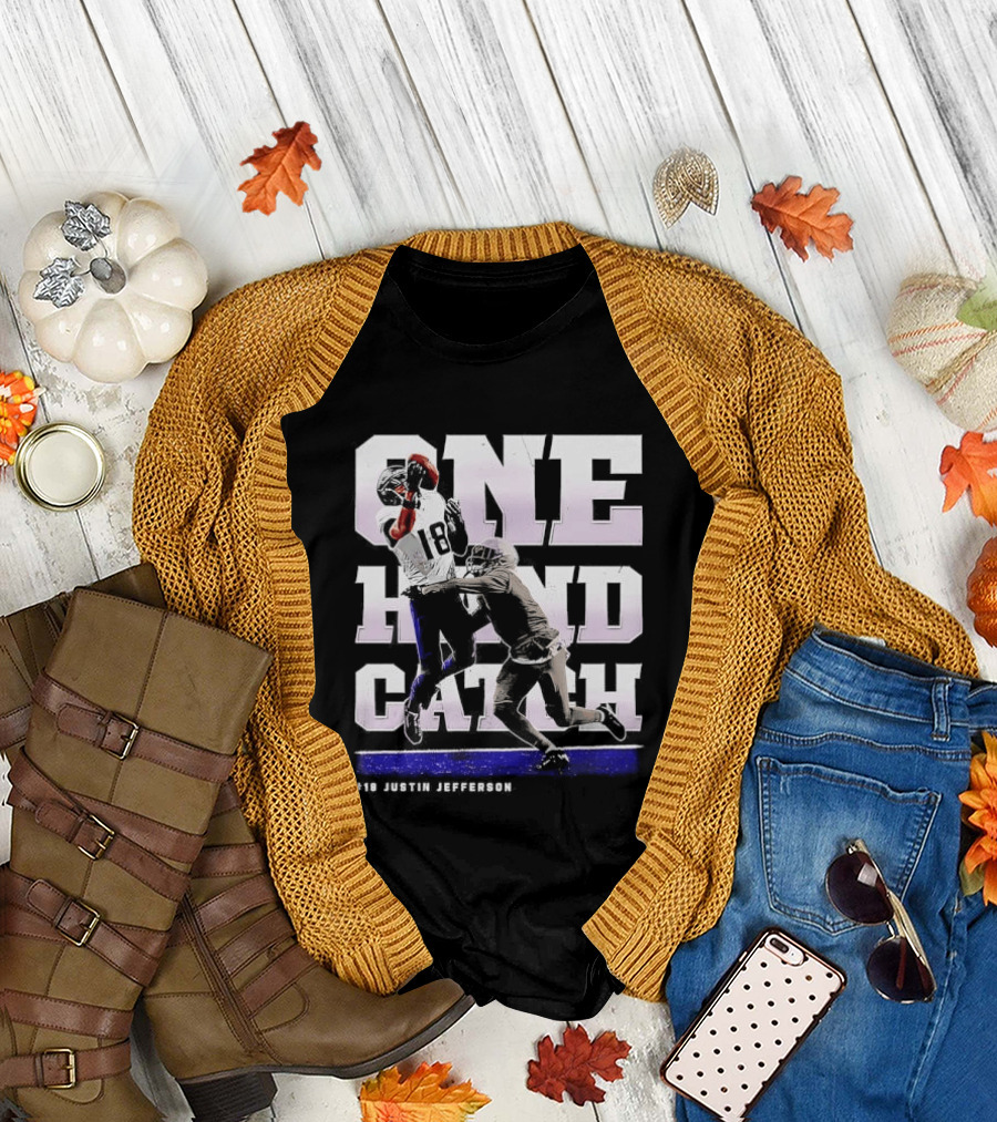 One Hand Catch Justin Jefferson Minnesota T-Shirt