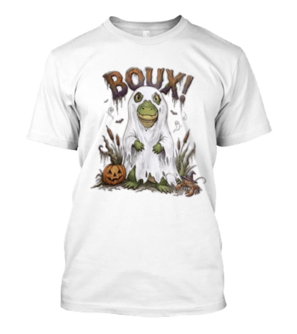 Boux Halloween Cartoon Alligator Ghost Pumpkin Crawfish T-Shirt