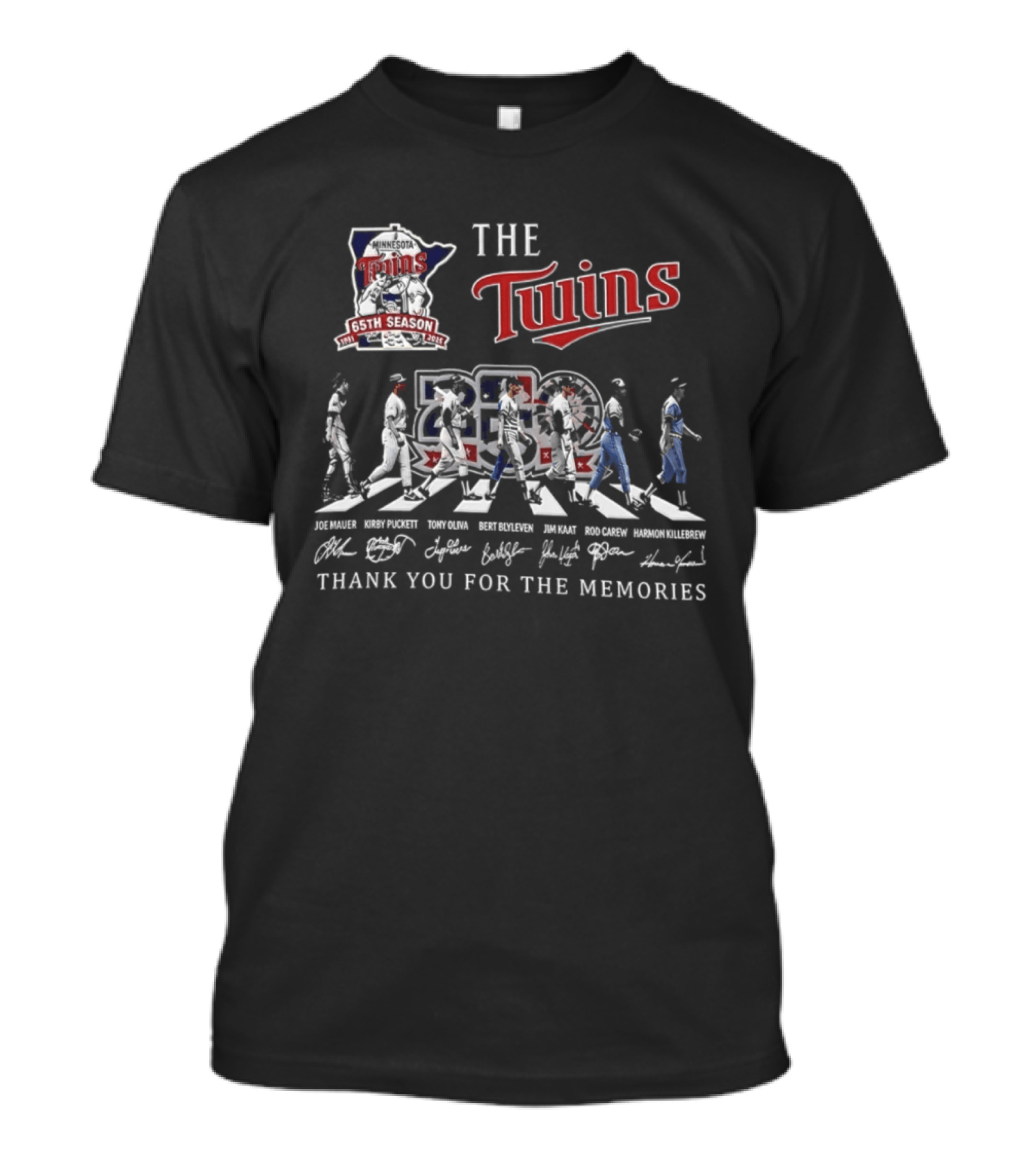Minnesota Twins 65th Season Abbey Road Thank You For The Memories T-Shirt