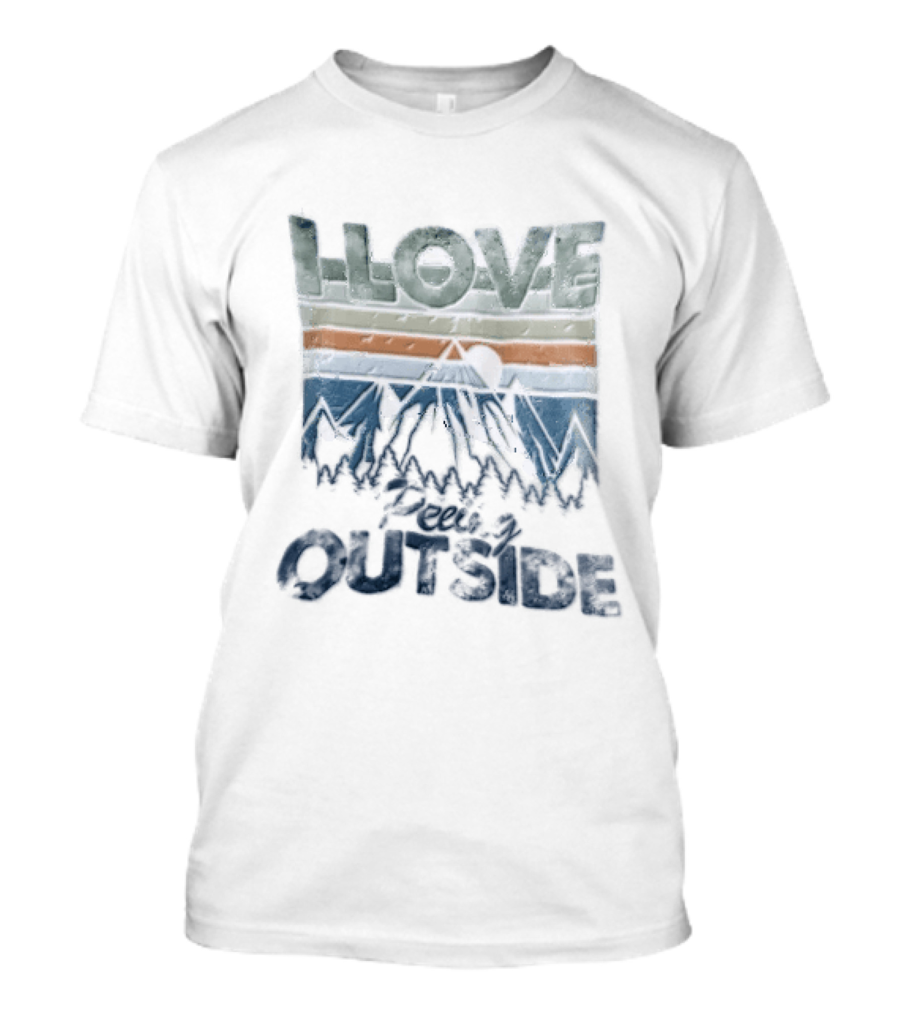 I Love Peeing Outside Mountain Sun Pine Trees T-Shirt