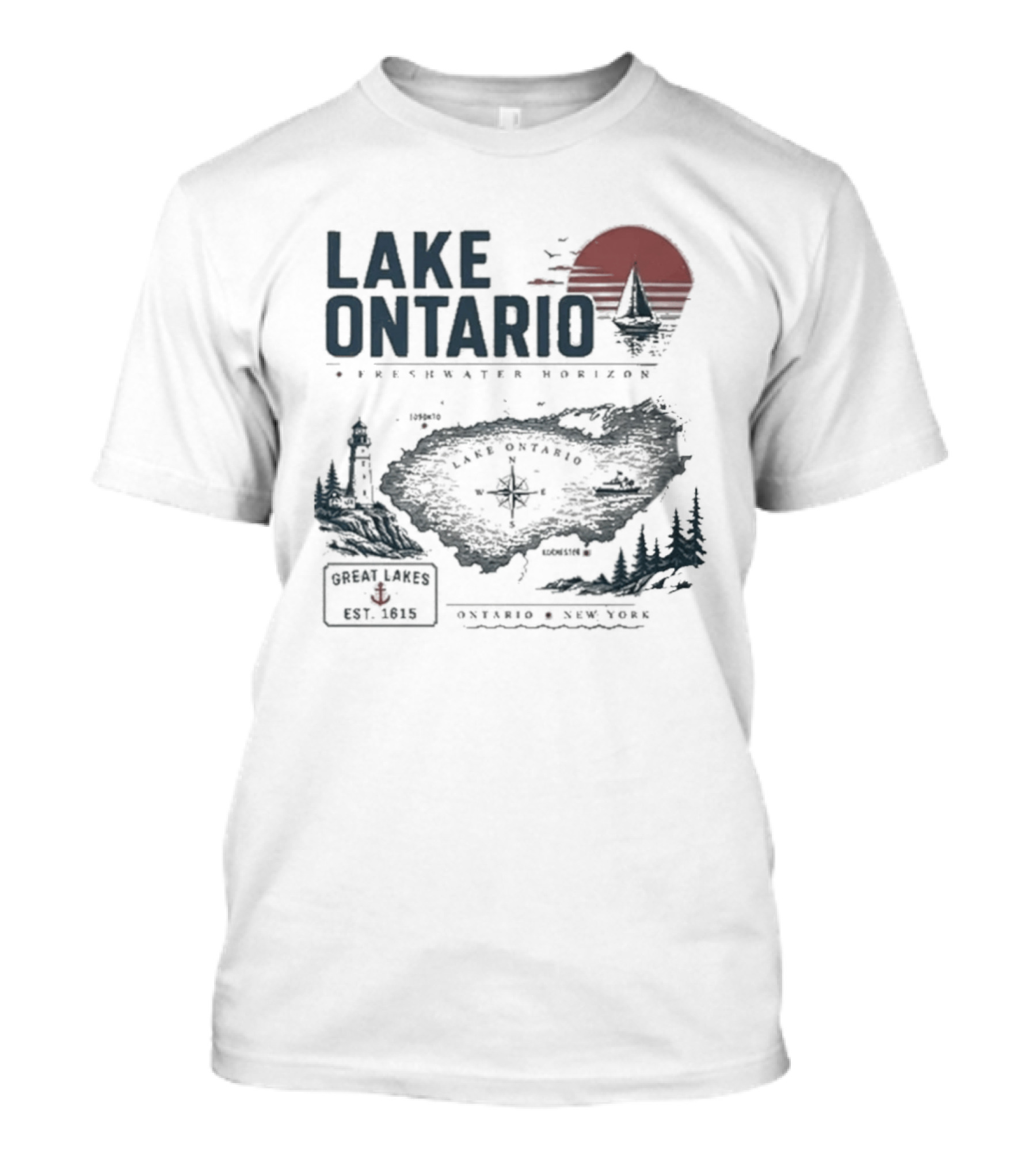 Lake Ontario Exploration Program 2026 Great Lakes Region History Nature Adventure T-Shirt