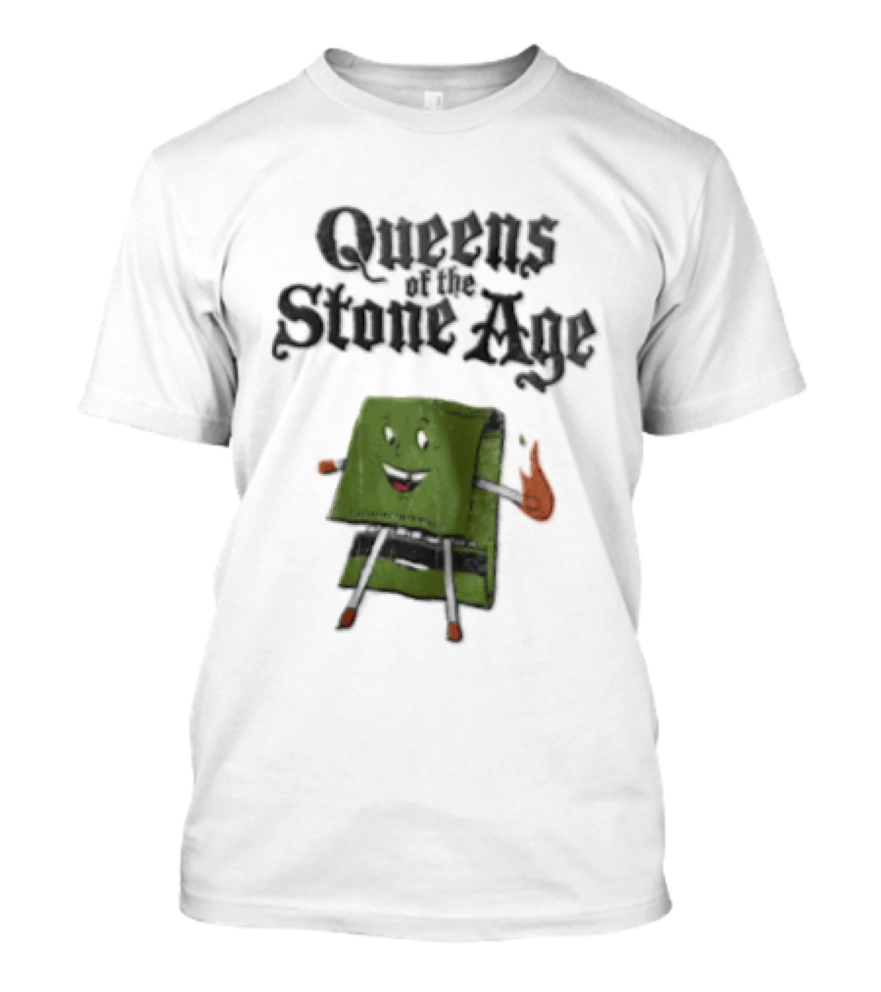 Queens Of The Stone Age Cartoon Matchbook Flame T-Shirt