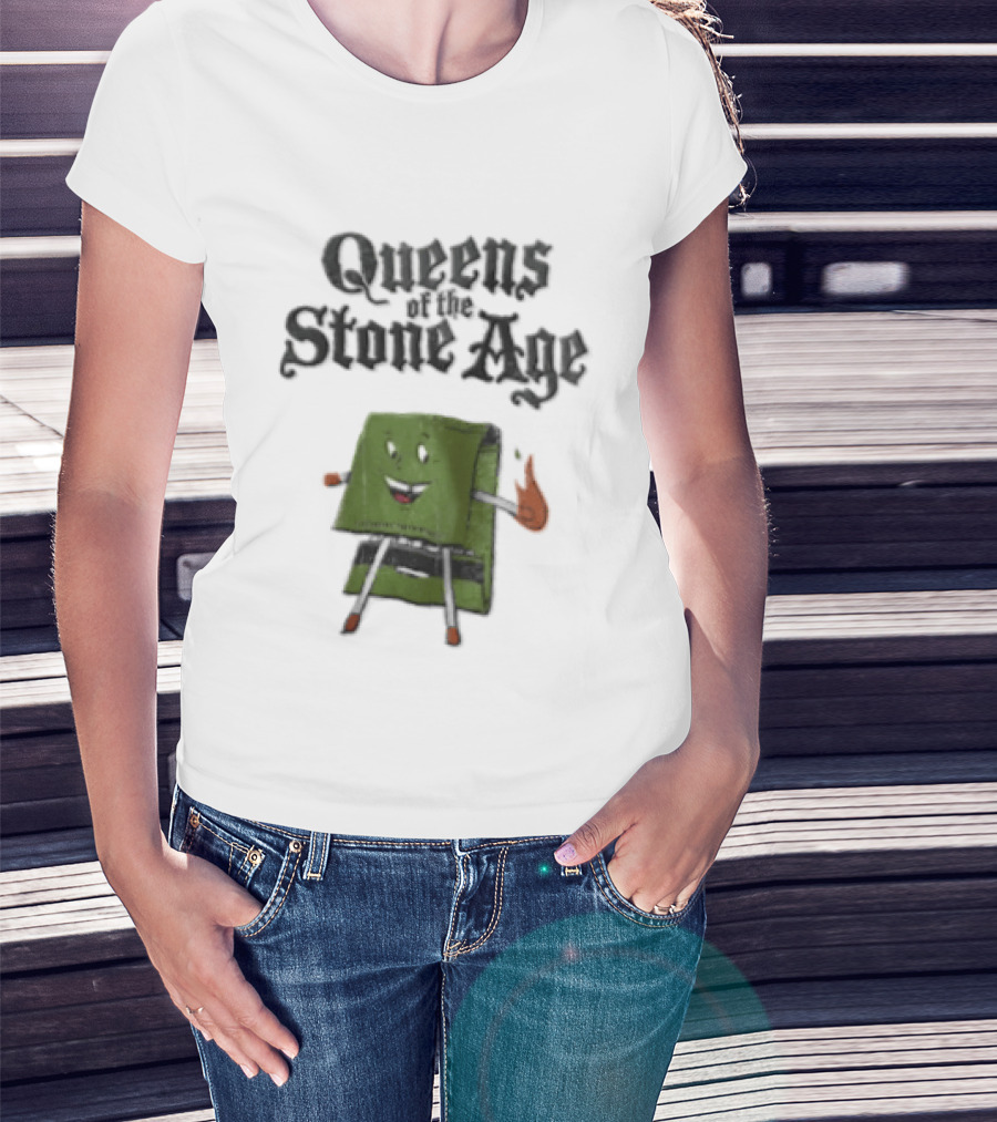 Queens Of The Stone Age Cartoon Matchbook Flame T-Shirt