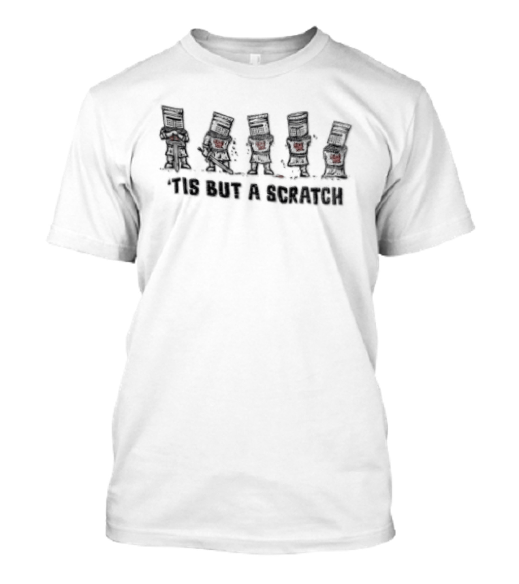 Tis But A Scratch Black Knight Monty Python Severed Limbs John Cleese Progression T-Shirt