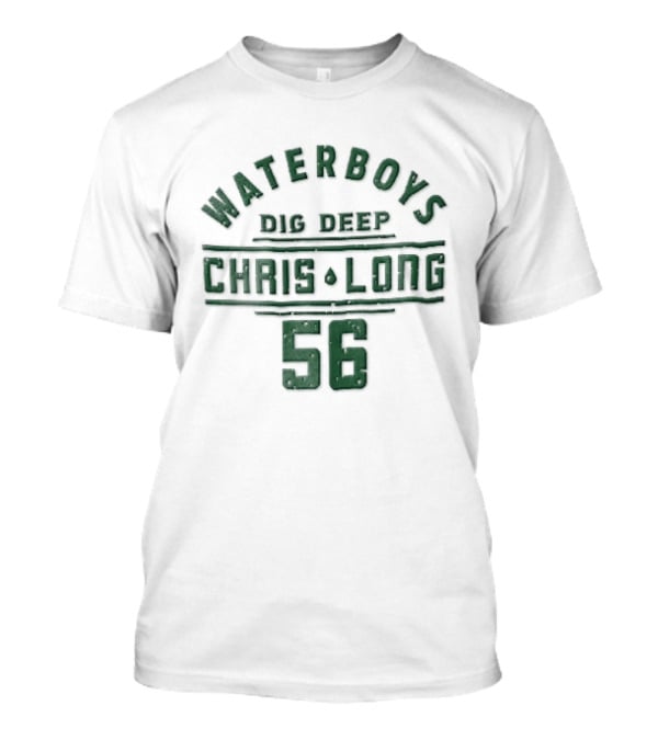 Waterboys Dig Deep Chris Long 56 Distressed Green T-Shirt