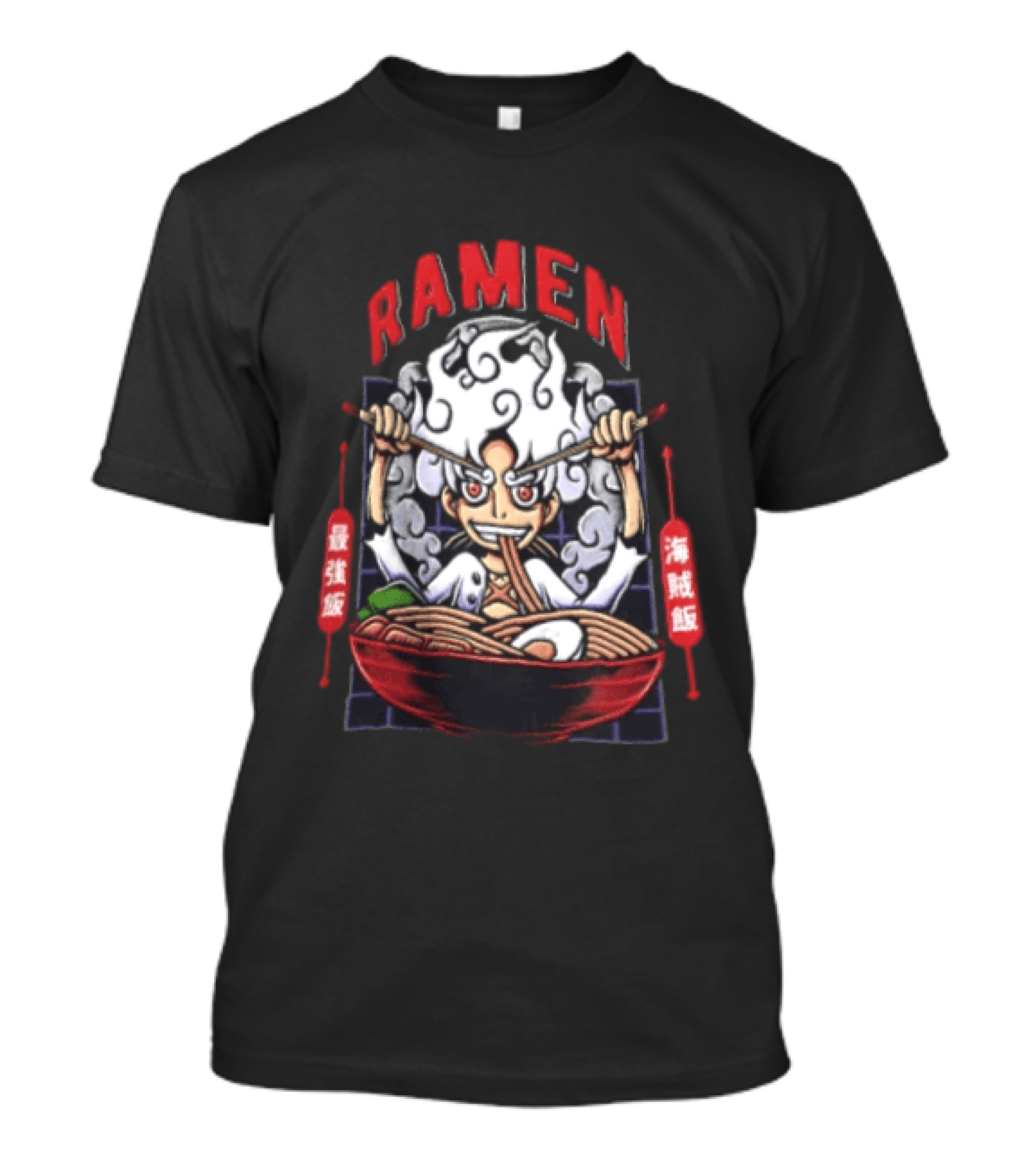 Ramen Pirate With Chopsticks Eating Noodles Anime T-Shirt