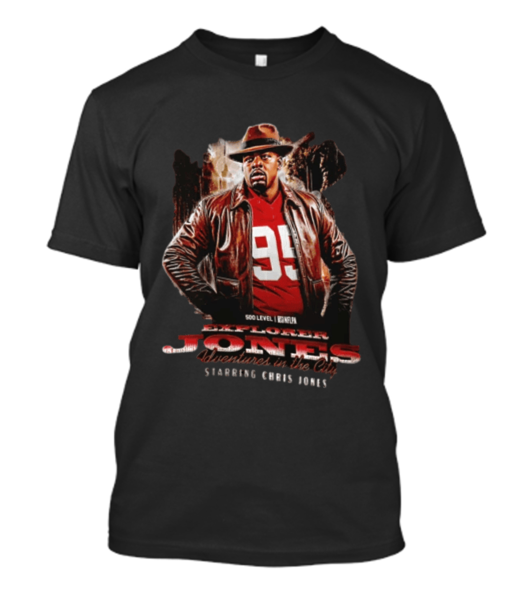 Explorer Jones Adventures In The City Starring Chris Jones 95 NFLPA 500 Level T-Shirt