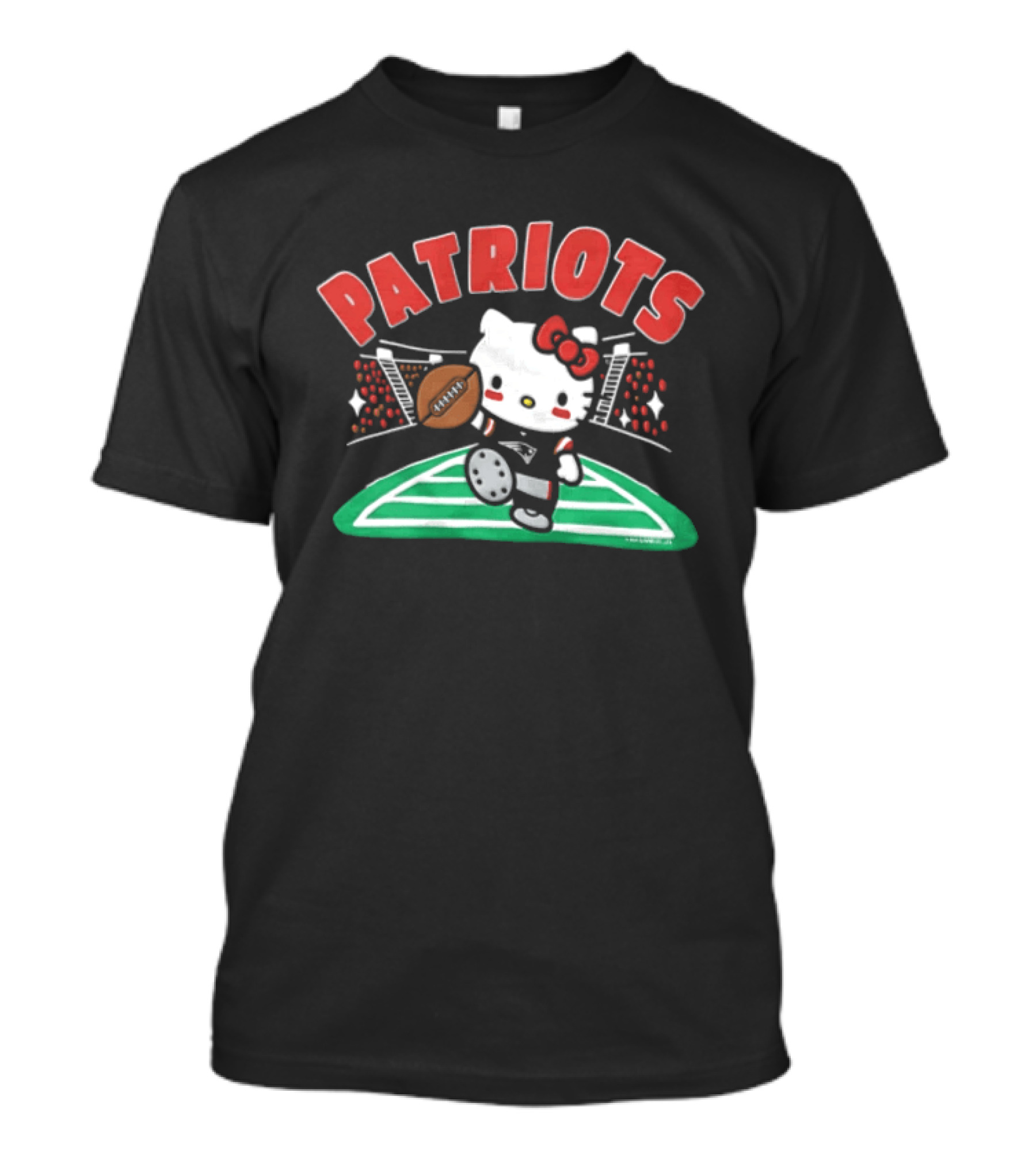 Hello Kitty Patriots Football Touchdown Collaboration T-Shirt