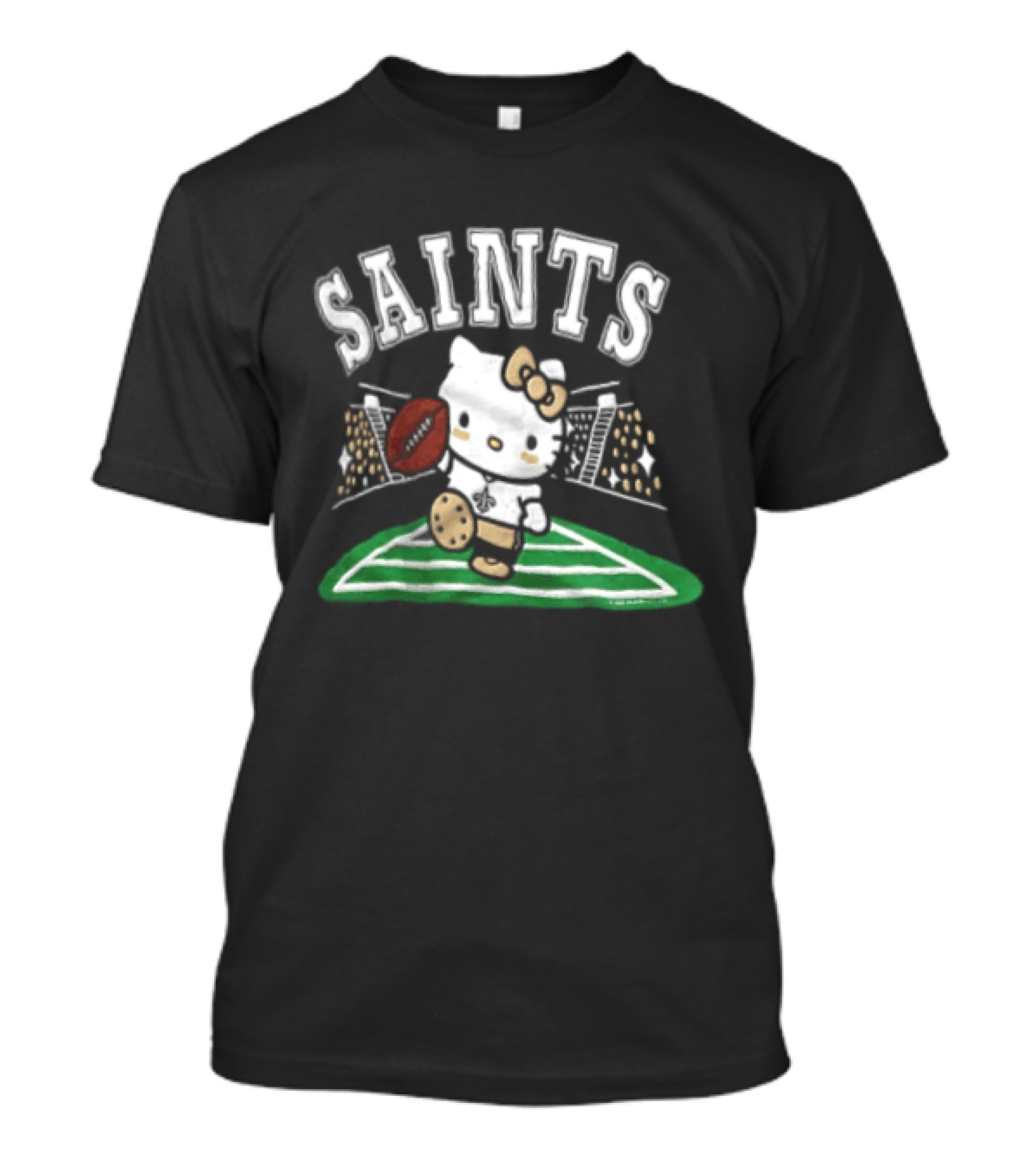 Hello Kitty New Orleans Saints Football Mascot Fan Gear T-Shirt