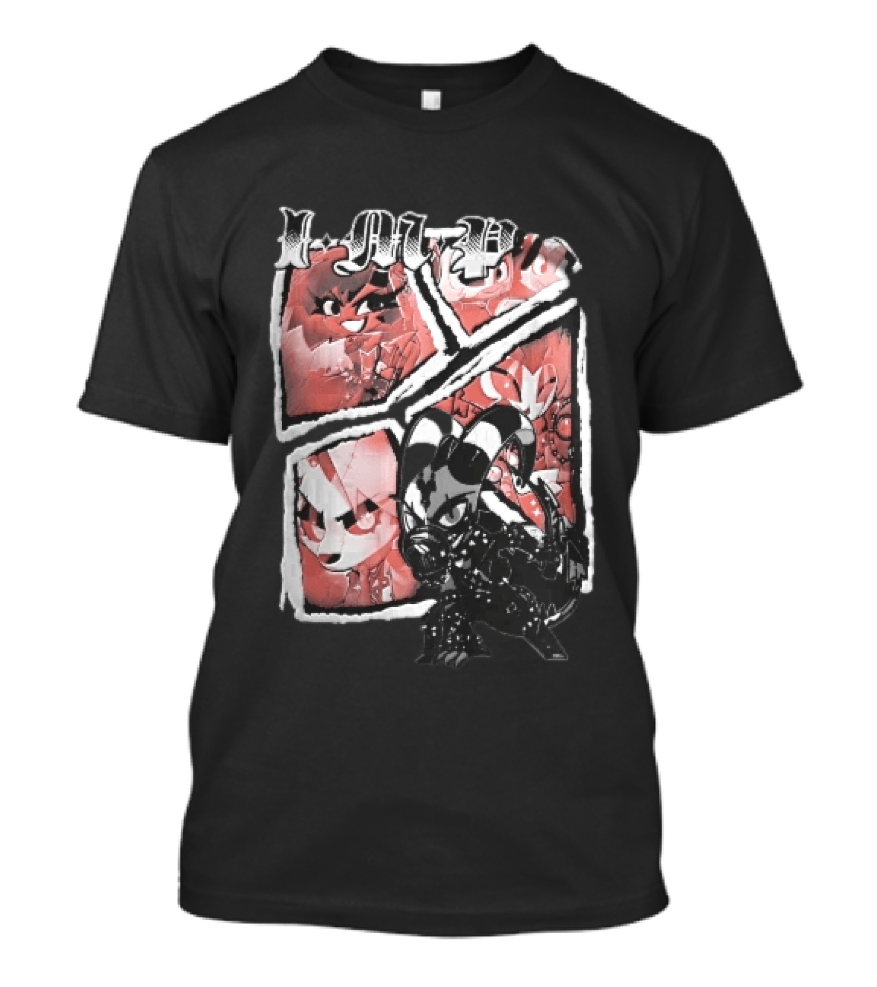 I M P Helluva Boss Chibi Characters Comic Panel T-Shirt