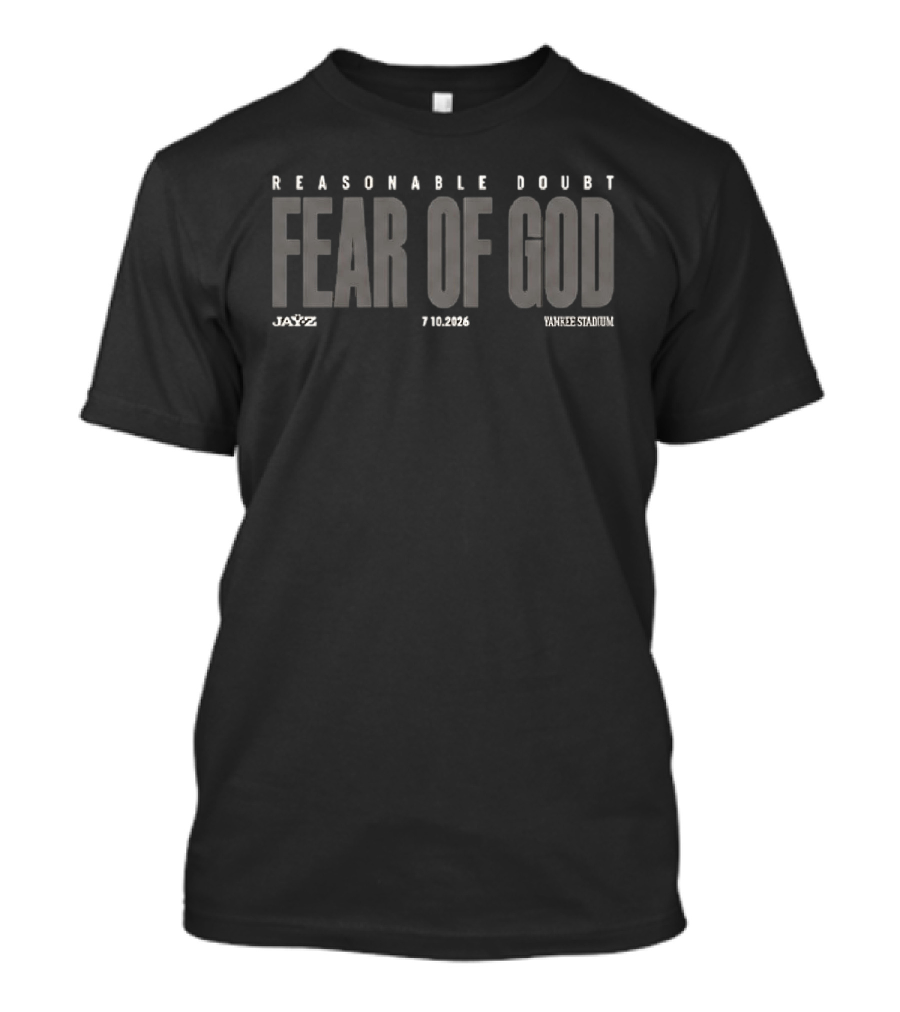 Jay Z Fear Of God Reasonable Doubt Yankee Stadium 10.27.23 T-Shirt