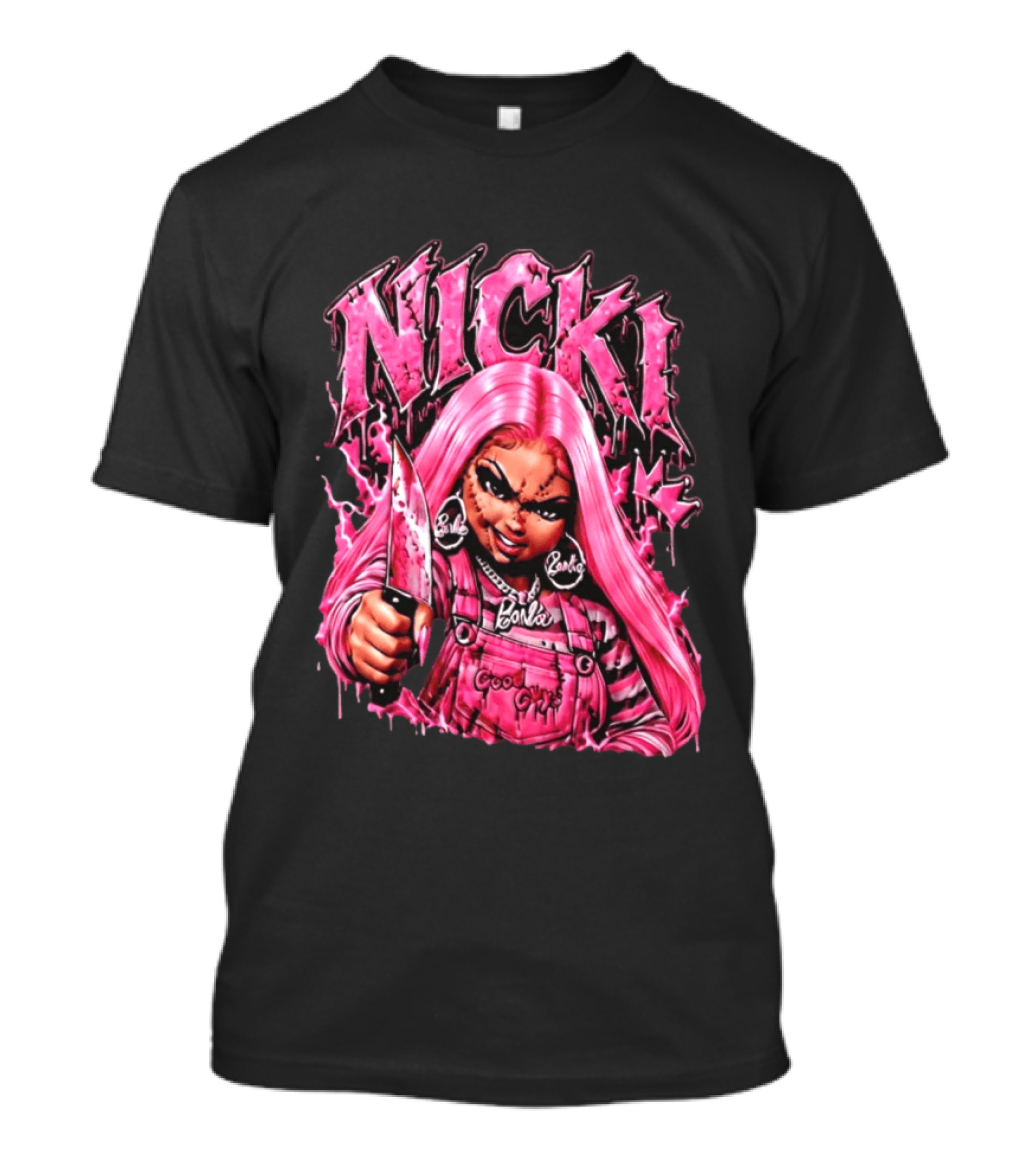 Nicki Chucky Barbie Good Guys Pink Halloween 2026 T-Shirt