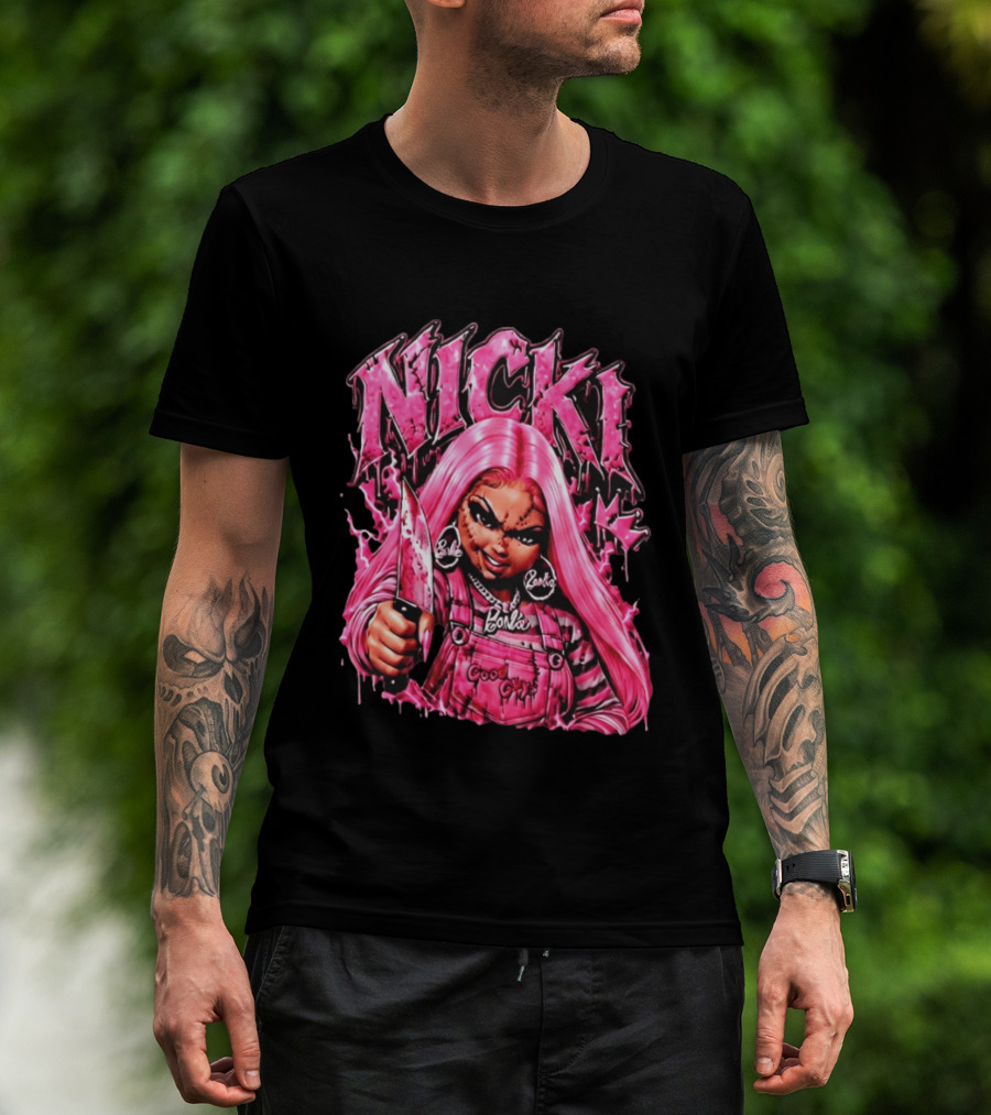 Nicki Chucky Barbie Good Guys Pink Halloween 2026 T-Shirt