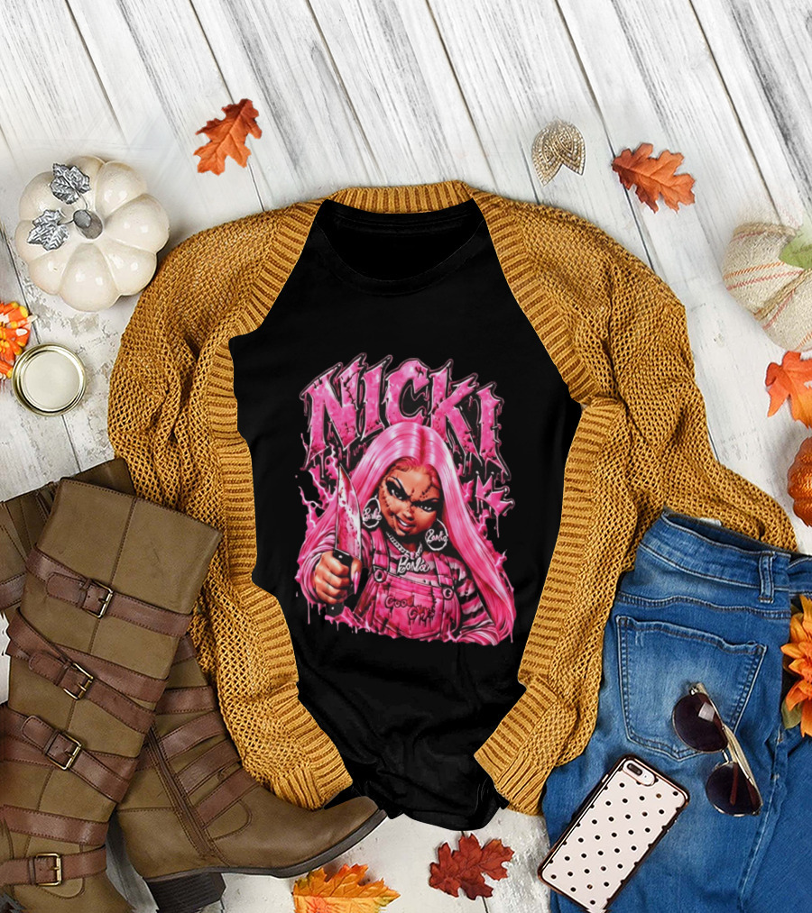 Nicki Chucky Barbie Good Guys Pink Halloween 2026 T-Shirt