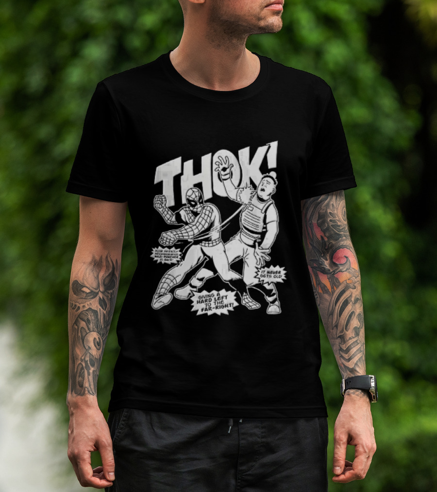 Spider Man Thok Nazi Puncher Far Right Comic Line T-Shirt