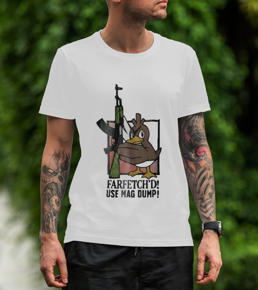 Farfetch'd Use Mag Dump Pok Mon Holding AK47 Rifle T-Shirt