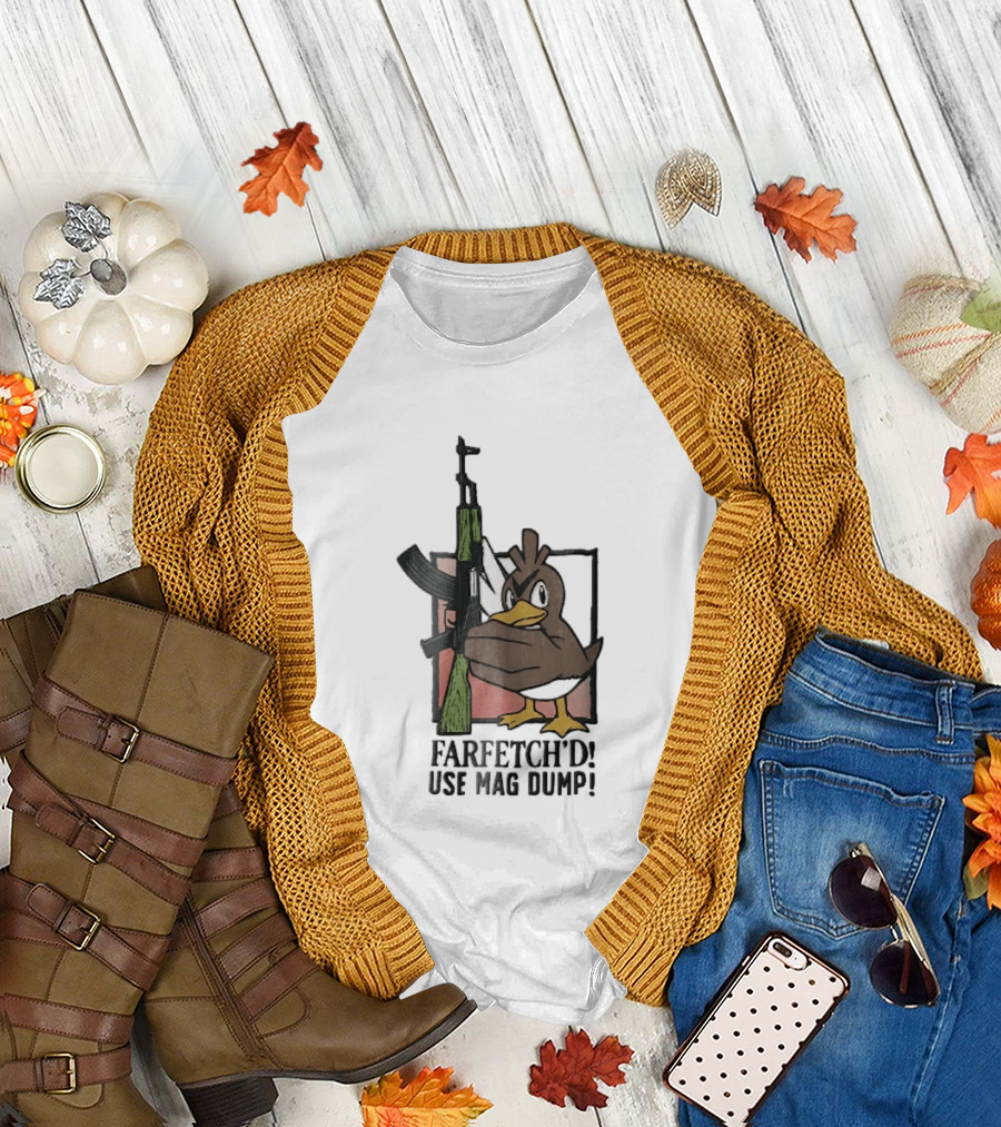 Farfetch'd Use Mag Dump Pok Mon Holding AK47 Rifle T-Shirt