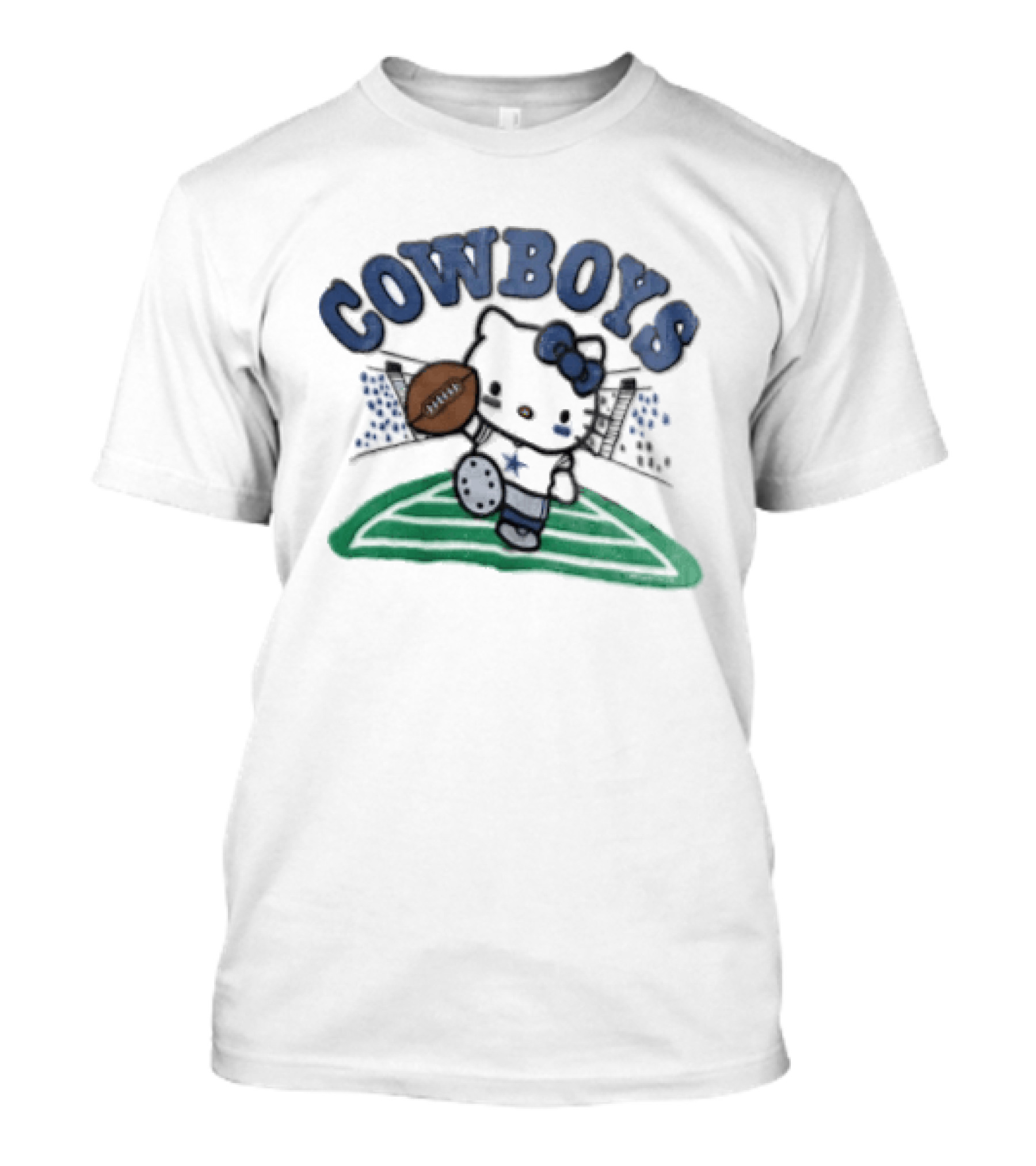 Hello Kitty Cowboys Football Collab With Dallas Touchdown T-Shirt