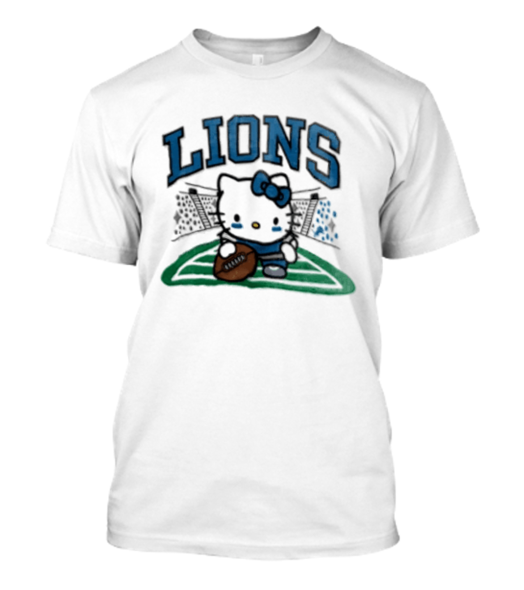 Hello Kitty Detroit Lions Football Collaboration T-Shirt