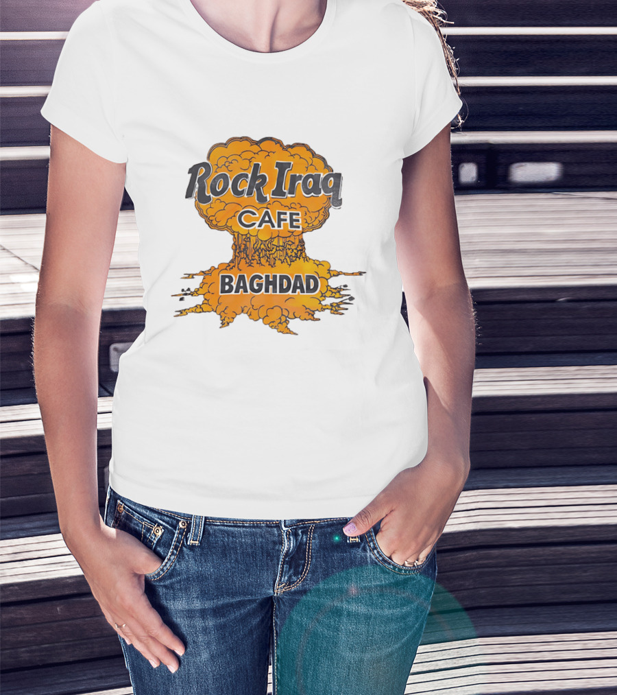 Rock Iraq Cafe Baghdad Nuclear Explosion Cloud T-Shirt