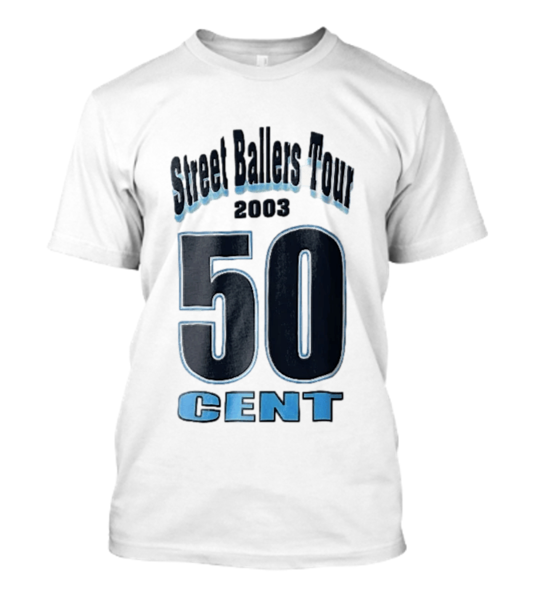Street Ballers Tour 2003 50 Cent Jersey Number Blue T-Shirt