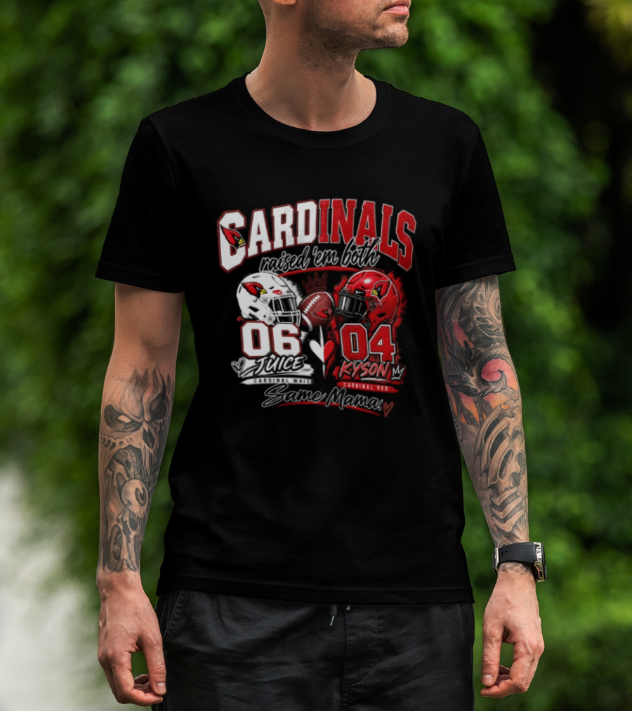 Cardinals Raised 'em Both 06 White Juice Vs 04 Red Kyson Bax Memx T-Shirt