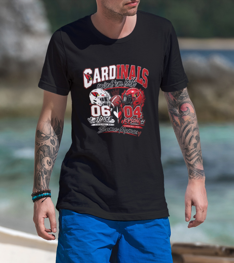 Cardinals Raised 'em Both 06 White Juice Vs 04 Red Kyson Bax Memx T-Shirt