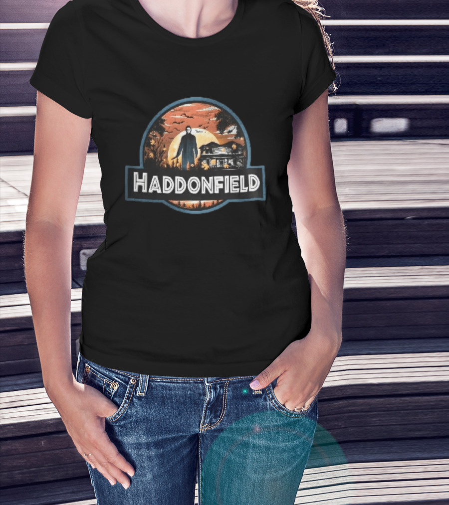 Haddonfield Michael Myers House With Moonlit T-Shirt