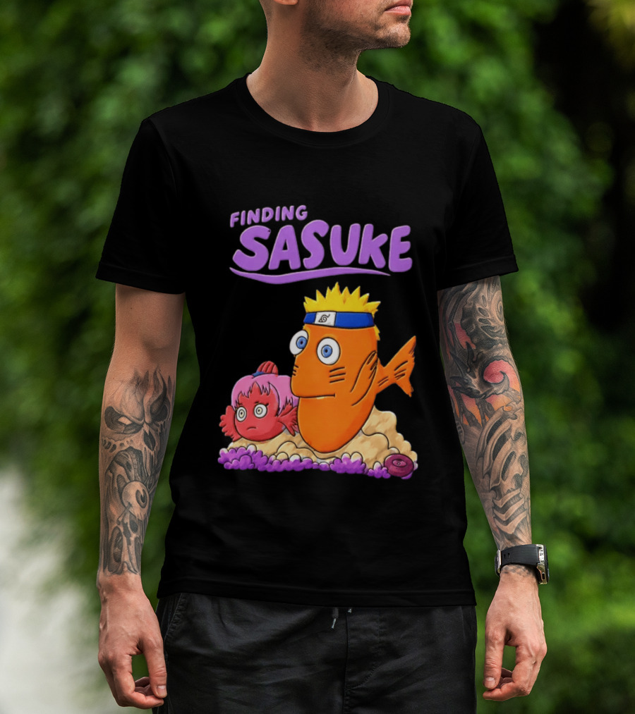 Finding Sasuke With Naruto And Nemo Crossover Adventure T-Shirt