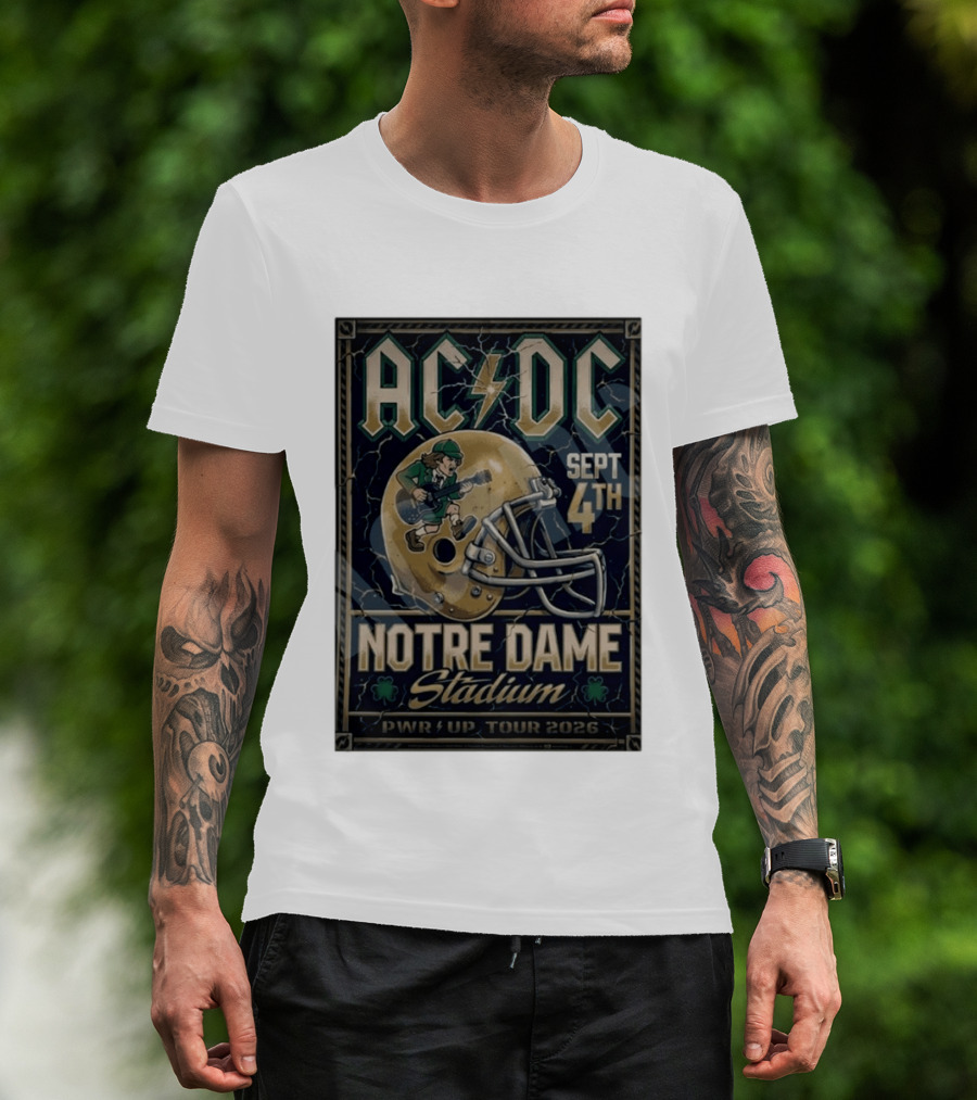 ACDC Notre Dame Stadium September 4th PWR Up Tour 2026 T-Shirt
