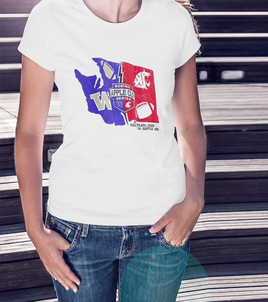 Boeing Apple Cup Series Washington Huskies Vs Cougars Sept 6th 2026 Seattle WA T-Shirt