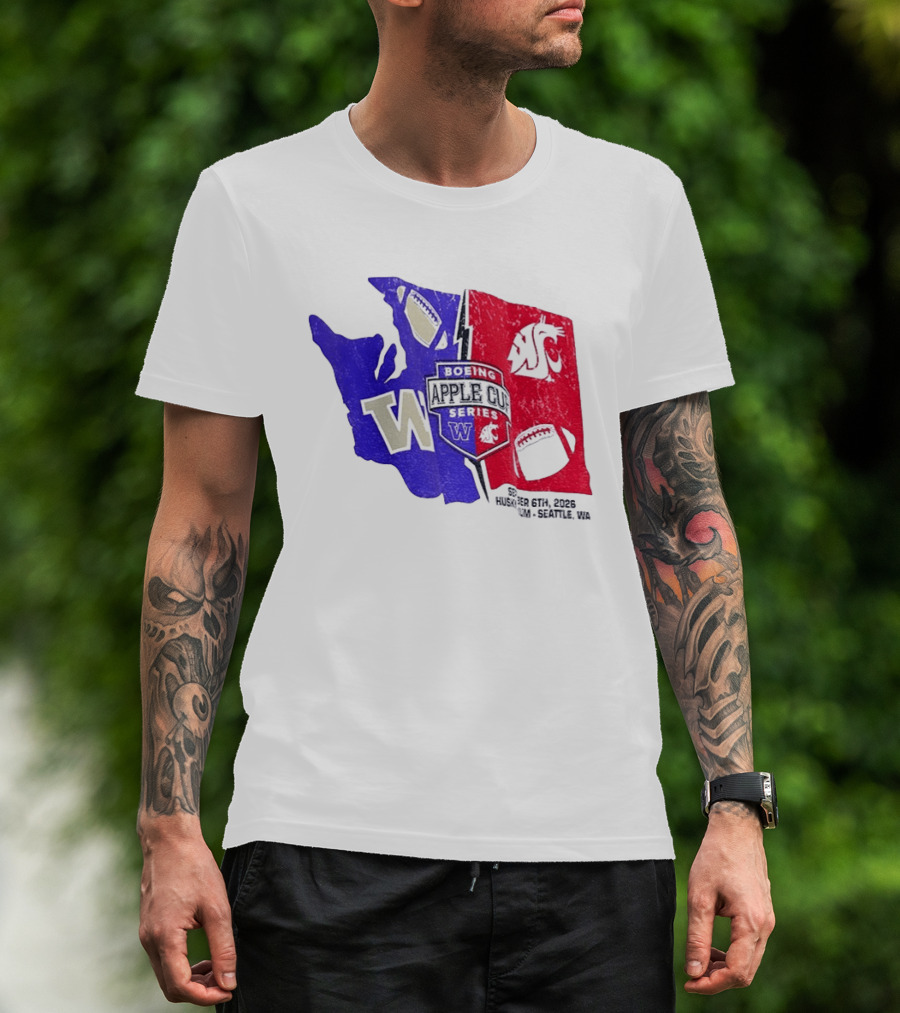 Boeing Apple Cup Series Washington Huskies Vs Cougars Sept 6th 2026 Seattle WA T-Shirt