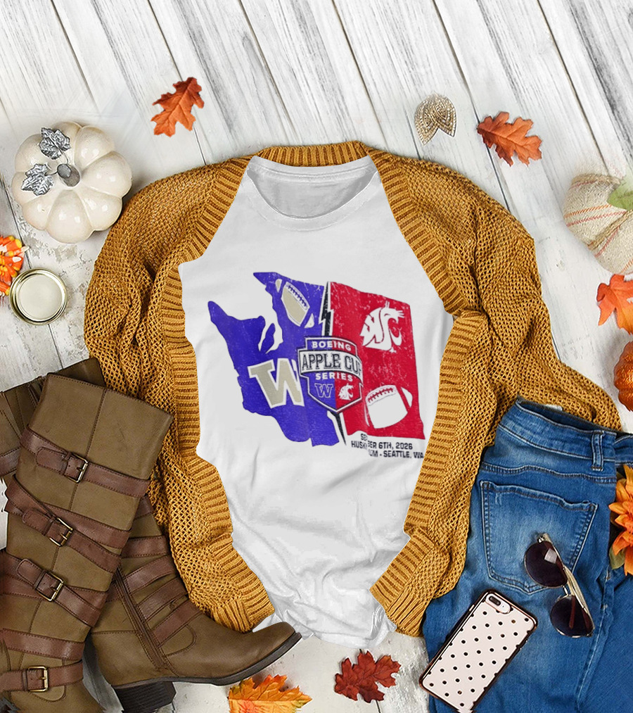 Boeing Apple Cup Series Washington Huskies Vs Cougars Sept 6th 2026 Seattle WA T-Shirt