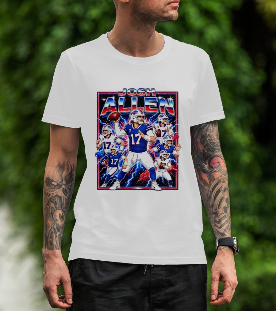 Josh Allen Buffalo Bills Galactic Storm Quarterback 17 T-Shirt