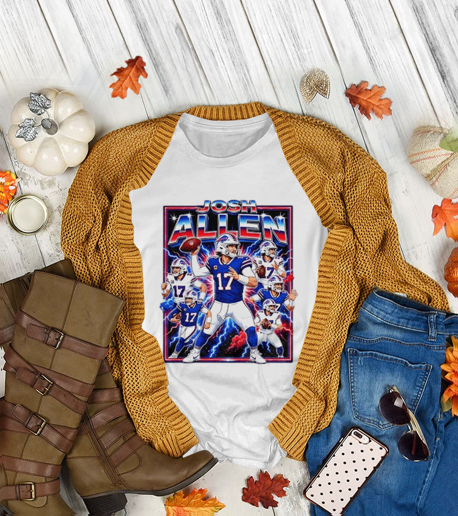 Josh Allen Buffalo Bills Galactic Storm Quarterback 17 T-Shirt