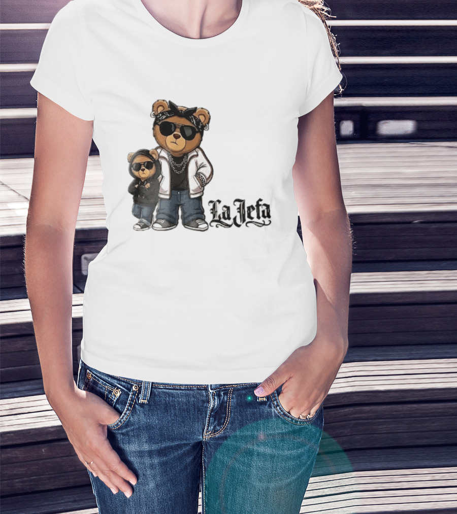 La Jefa Gangster Bears With Bandanas And Sunglasses T-Shirt
