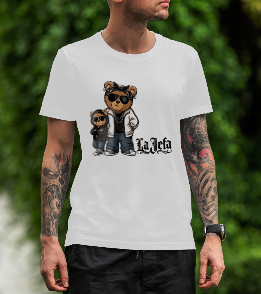 La Jefa Gangster Bears With Bandanas And Sunglasses T-Shirt