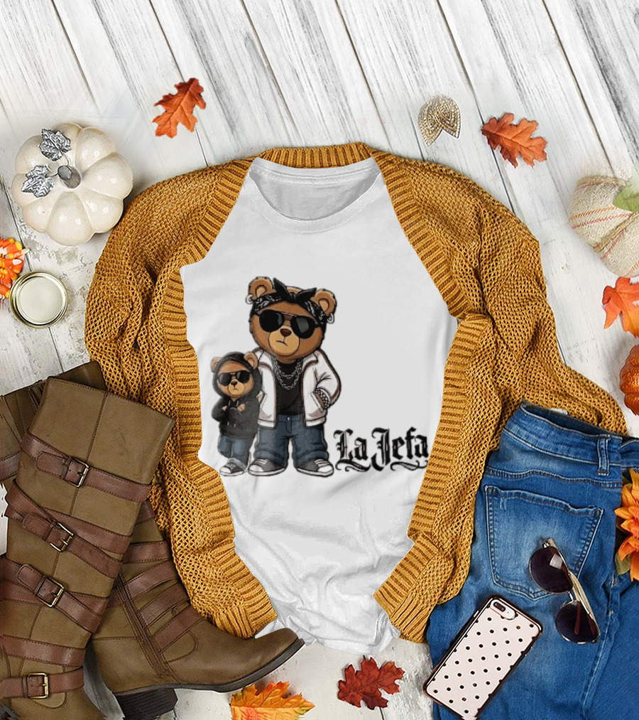 La Jefa Gangster Bears With Bandanas And Sunglasses T-Shirt