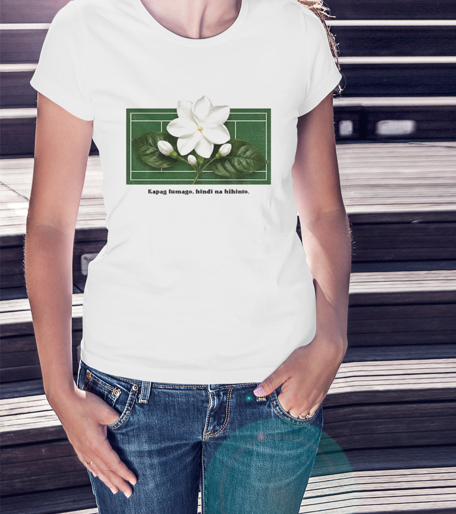 Alex Eala Sampaguita Kapag Lumago Tennis Court Motif T-Shirt