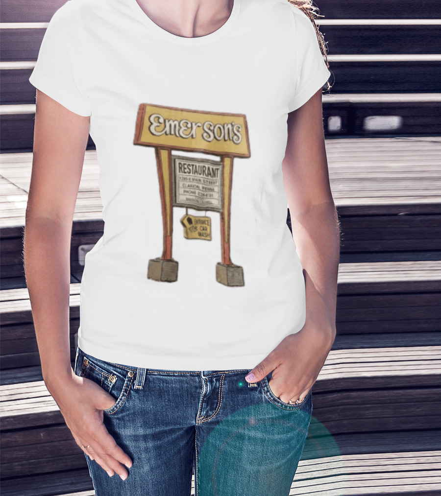 Emerson's Restaurant Sign Main Street Clarion Phone T-Shirt