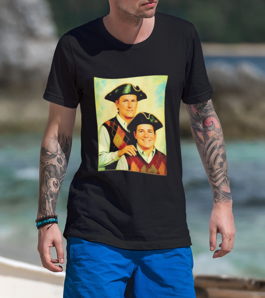 Bill Belichick Tom Brady New England Patriots Colonial Style Historical T-Shirt