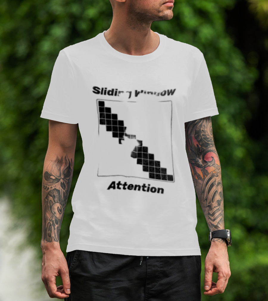 Sliding Window Attention Mechanism Diagram T-Shirt