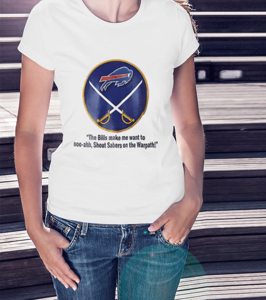 Buffalo Bills Sabers Warpath Shout Ooo Ahh Swords T-Shirt