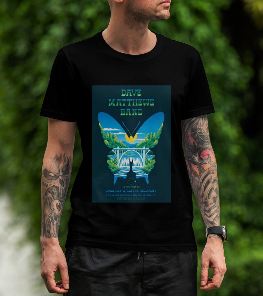 Dave Matthews Band Gorge Amphitheatre George WA September 4 6 2026 Spokane Wildfire Recovery T-Shirt