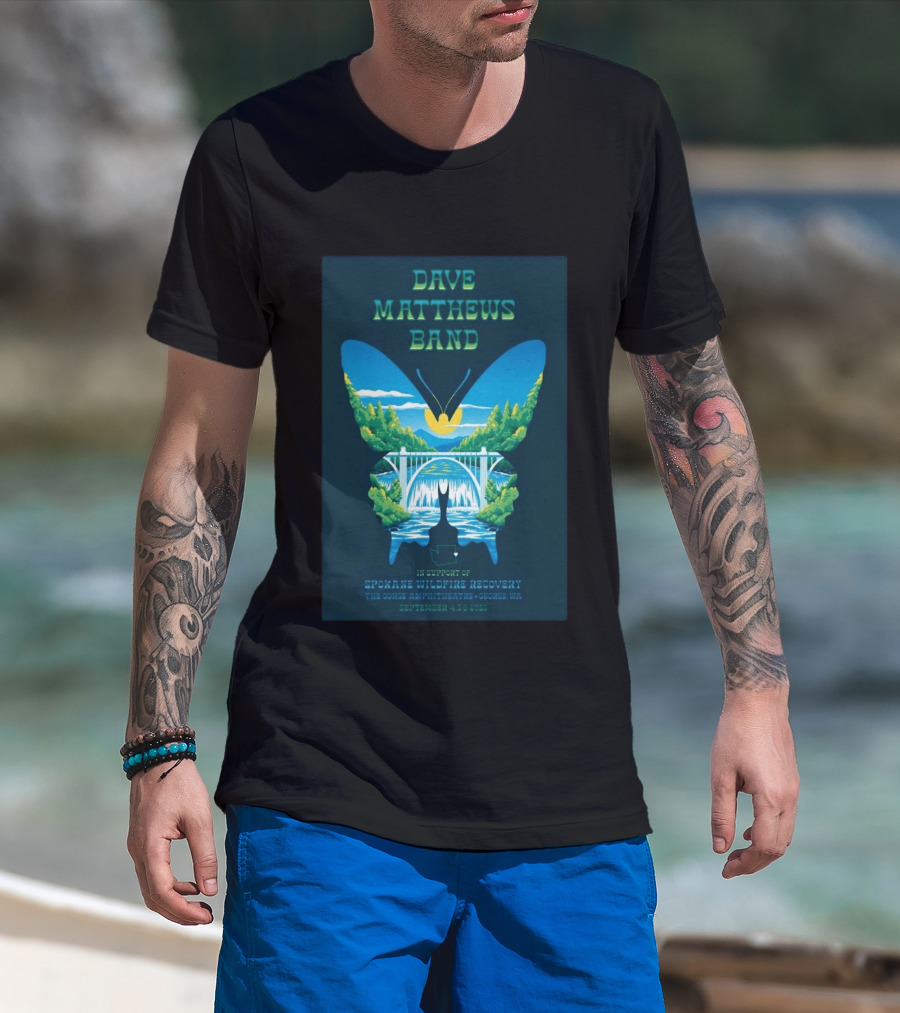 Dave Matthews Band Gorge Amphitheatre George WA September 4 6 2026 Spokane Wildfire Recovery T-Shirt