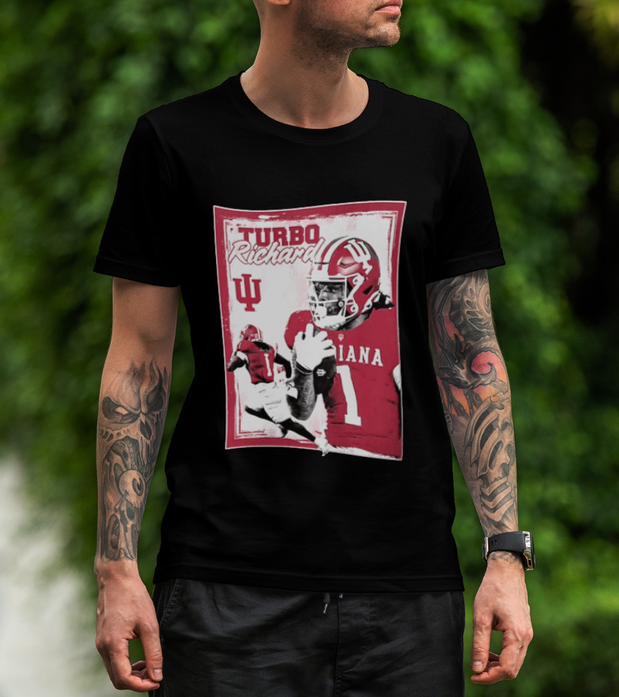 Indiana Hoosiers Turbo Richard #1 Football Powerhouse T-Shirt