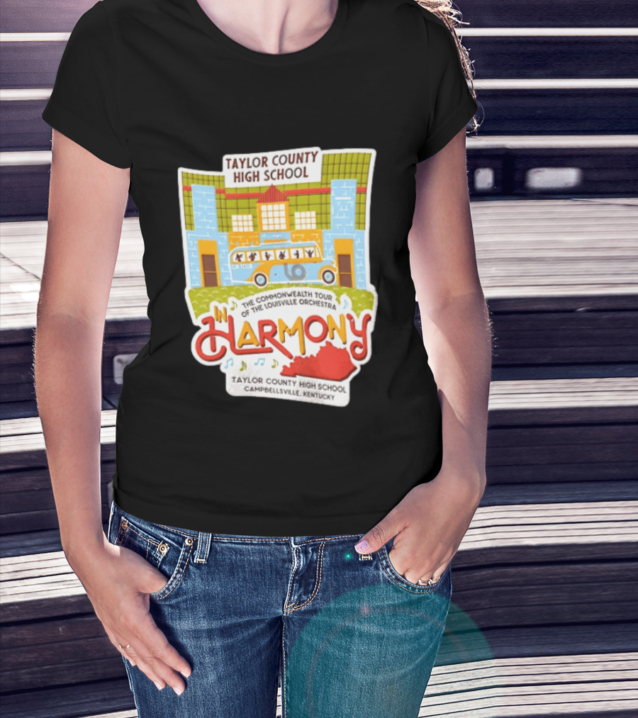 Taylor County High School Louisville Orchestra Commonwealth Tour Campbellsville Kentucky In Harmony T-Shirt