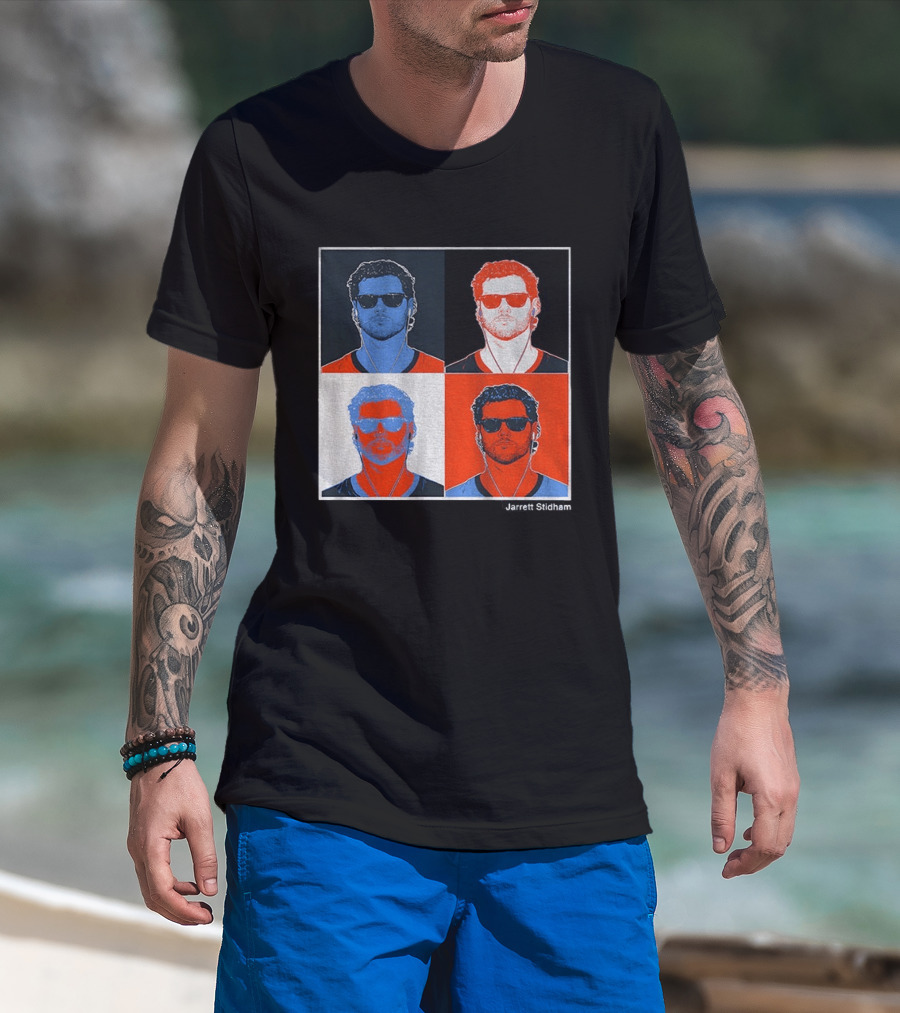 Jarrett Stidham Pop Art Denver Broncos Football Player T-Shirt