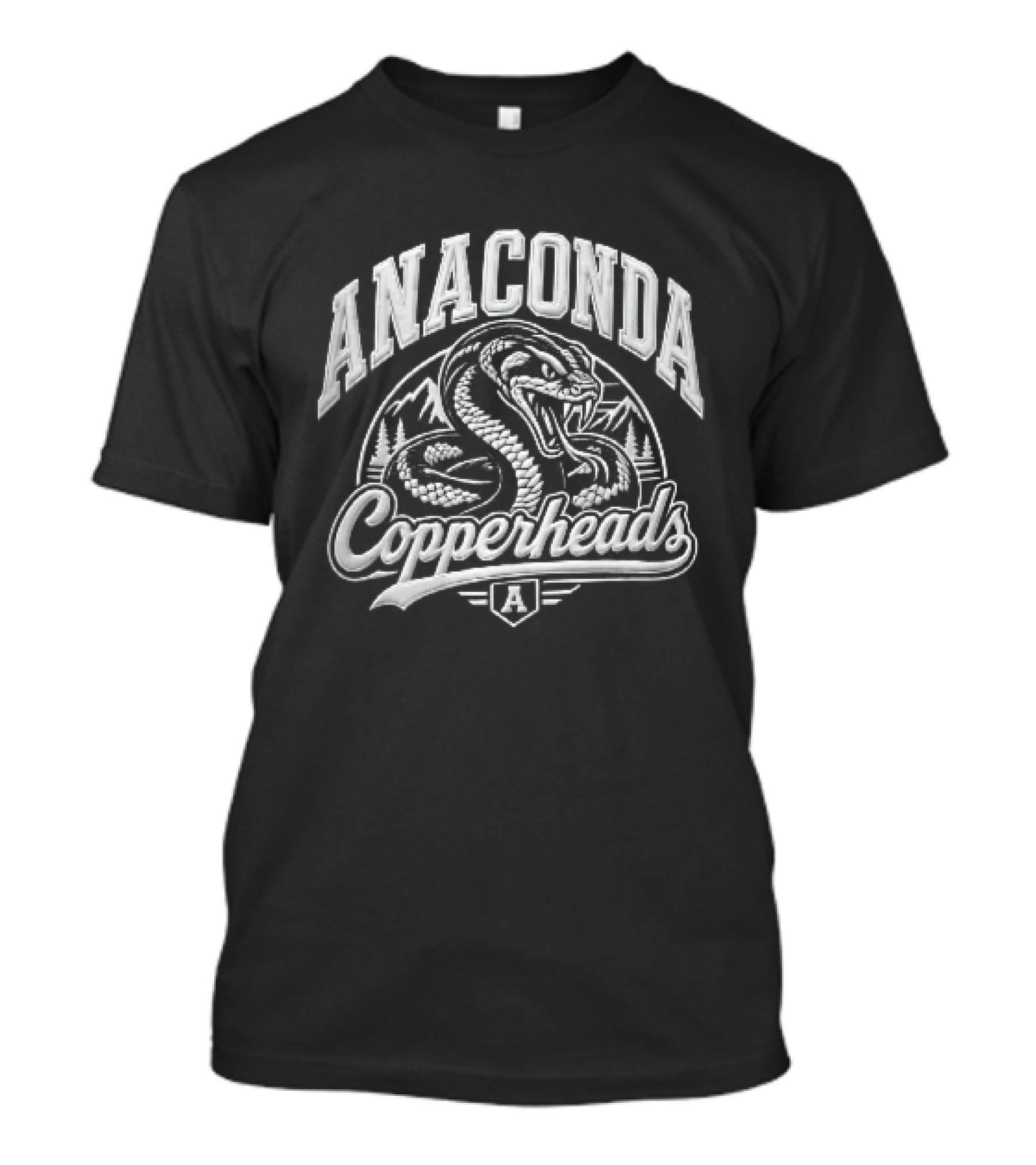 Anaconda Copperheads Aggressive Snake Fangs Mountain Forest Crest T-Shirt