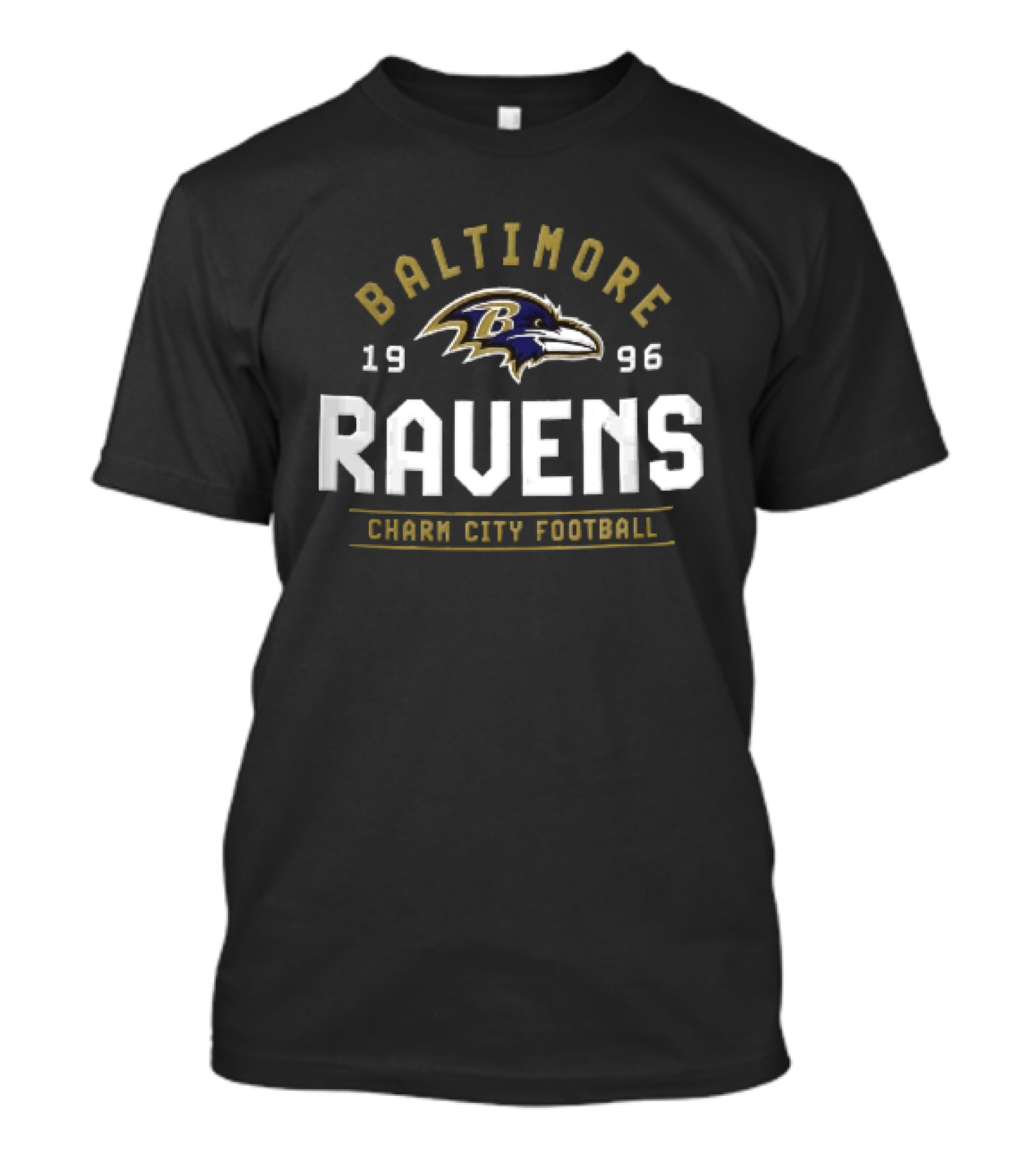 Baltimore Ravens Charm City Football 1996 Ravens Bird Head T-Shirt